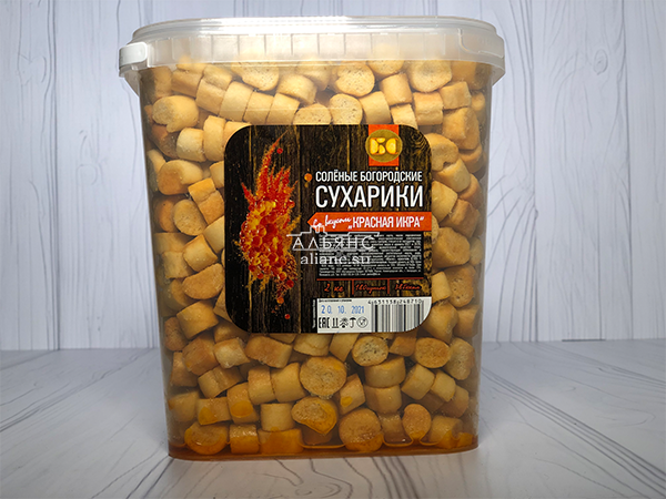 Сухарики с красной икрой в Котельниках