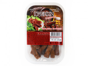 Японские снеки и крекеры: Сурские гренки Баварские колбаски (100 гр)