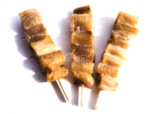 Ведро Ржаные гренки со вкусом холодца и хрена: Шашлычок из сома холодного копчения